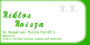 miklos moisza business card